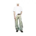 【預售】Acne Studios 25SS 蕾絲珍珠鍊條3D印花 牛仔褲工裝褲 1981M 男女同款