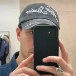 【現貨】Acne Studios 24SS 做舊褪色水洗刺繡字母 棒球帽鴨舌帽老帽帽子