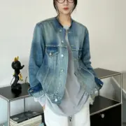 Maison Margiela 22FW 馬吉拉 水洗做舊無領牛仔外套夾克 單寧外套 mm6