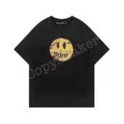 DREW HOUSE Mascot Faded Black 做舊 開裂 水洗黑 笑臉 短袖 T恤