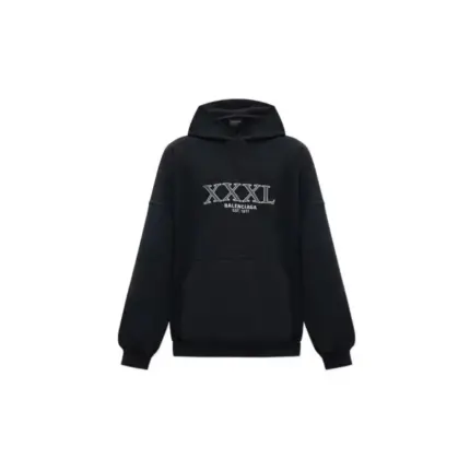 巴黎 BLC 22FW XXXL 水洗 蠟染 褪色 刺繡 帽T 帽衫 衛衣 3XL