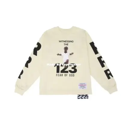 Fear of God x RRR123 聯名 嬰兒 天使 印花 重磅 圓領長袖 T恤