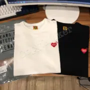 Human made 刺繡 愛心小logo 簡約 竹節棉 短袖 T恤