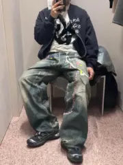 【現貨】Acne Studios 25SS 做舊水洗 糖果鏈條 3D印花 直筒牛仔褲長褲工裝褲 1981M/2006