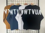 WTAPS 22AW STENCIL WTVUA 後背字母 刺繡印花 長袖T恤 寬鬆廓形