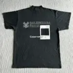 【現貨】巴黎 BLC 25SS 鑰匙徽章 蠟染水洗 短袖T恤 黑色