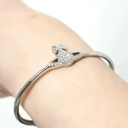 【現貨】Viv1enne Westwood 西太后土星 滿鑽浮雕星球 手鐲手環手飾 黃銅 鋯石鑽