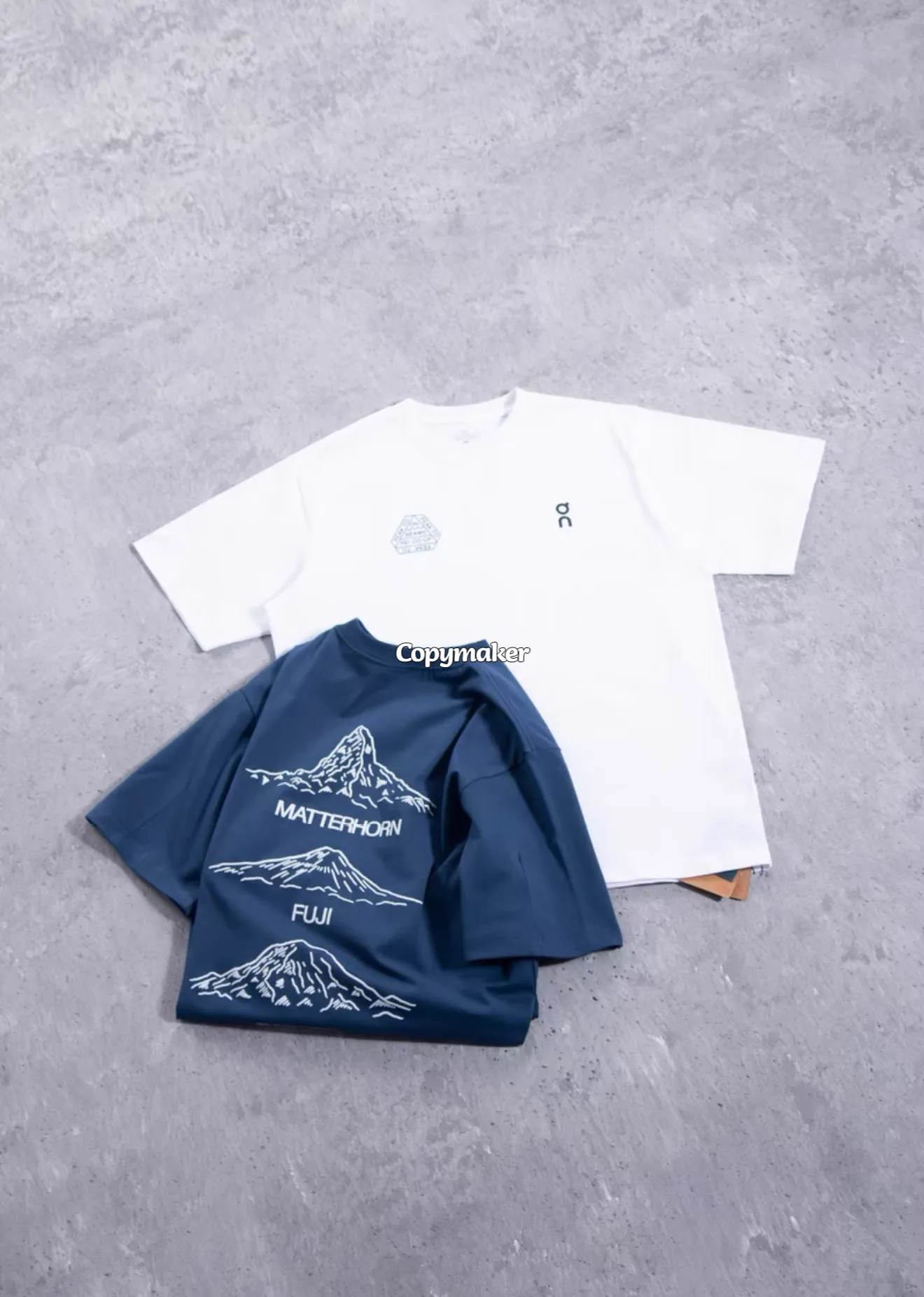 【預售】On x BEAMS x Rei Co-op 三方聯名 胸前小logo 後背山峰印花 短袖T恤 藏青/白色