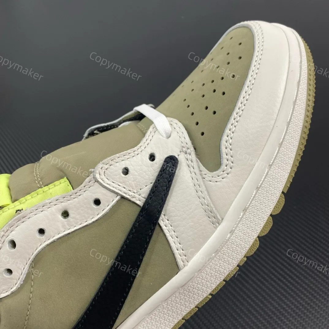 【現貨】Travis Scott x Air Jordan 1 Low Golf 聯名 麂皮鴛鴦 白橄欖綠 倒鉤6.0 AJ1