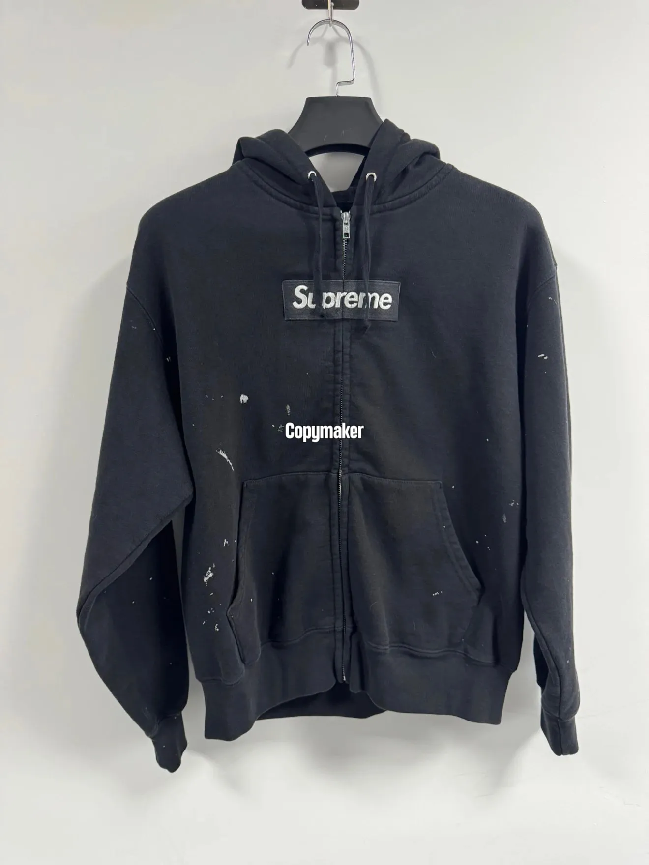 【618新品】Sup x MM6 Maison Margiela SS26 聯名 BoxLogo 拉鍊夾克連帽外套 黑色/深藍