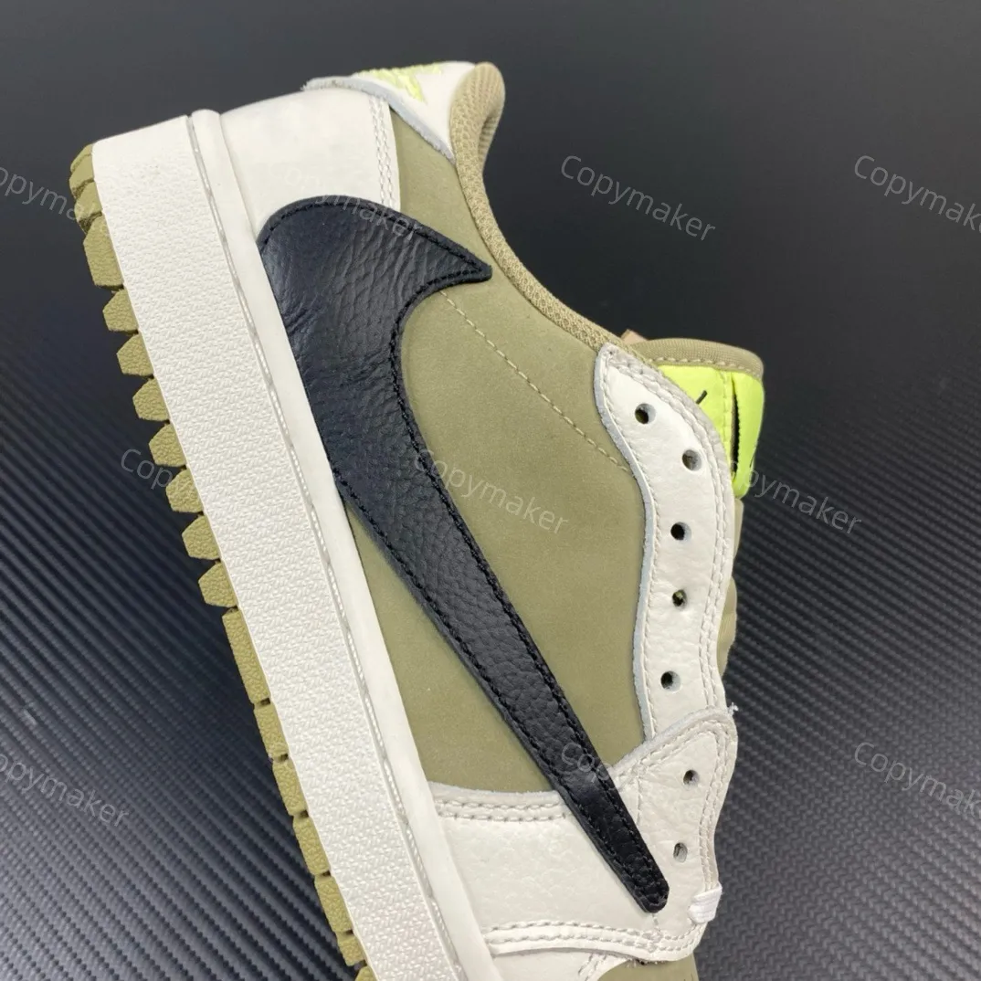 【現貨】Travis Scott x Air Jordan 1 Low Golf 聯名 麂皮鴛鴦 白橄欖綠 倒鉤6.0 AJ1
