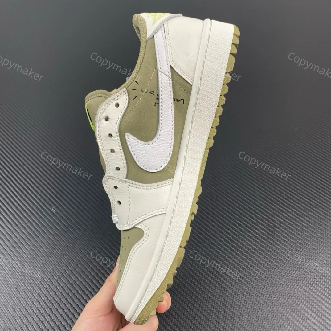 【現貨】Travis Scott x Air Jordan 1 Low Golf 聯名 麂皮鴛鴦 白橄欖綠 倒鉤6.0 AJ1