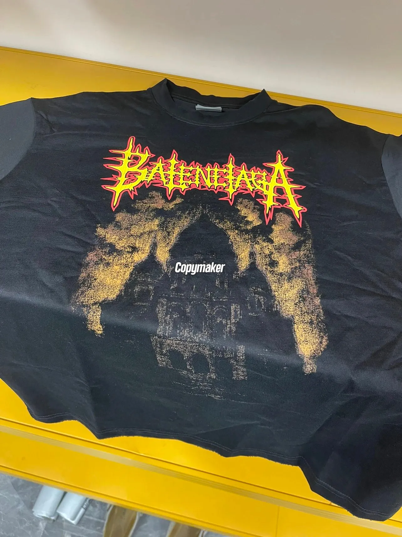 【預售】巴黎 BLC 26SS SACRE-COEUR T-shirt 殿堂城堡 開裂印花 短袖T恤 黑色