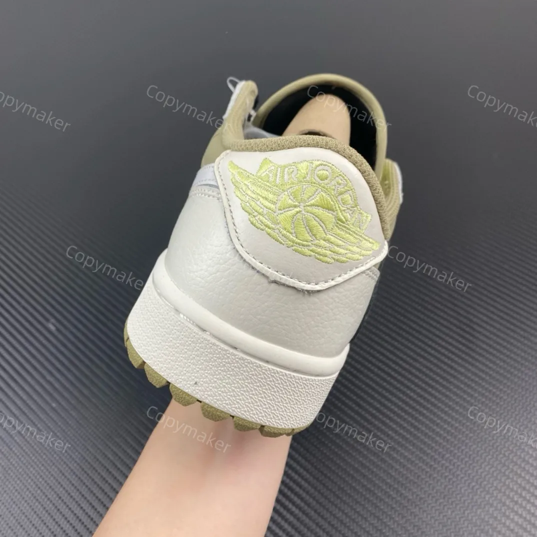 【現貨】Travis Scott x Air Jordan 1 Low Golf 聯名 麂皮鴛鴦 白橄欖綠 倒鉤6.0 AJ1