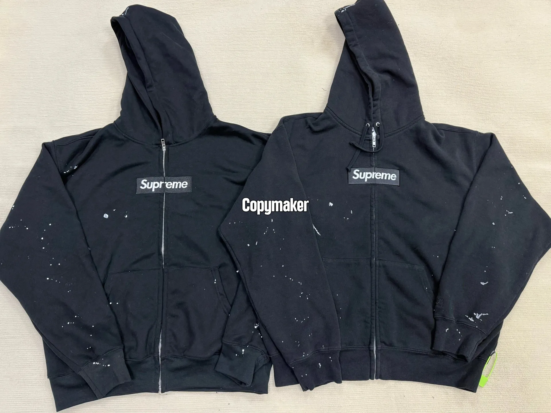 【618新品】Sup x MM6 Maison Margiela SS26 聯名 BoxLogo 拉鍊夾克連帽外套 黑色/深藍
