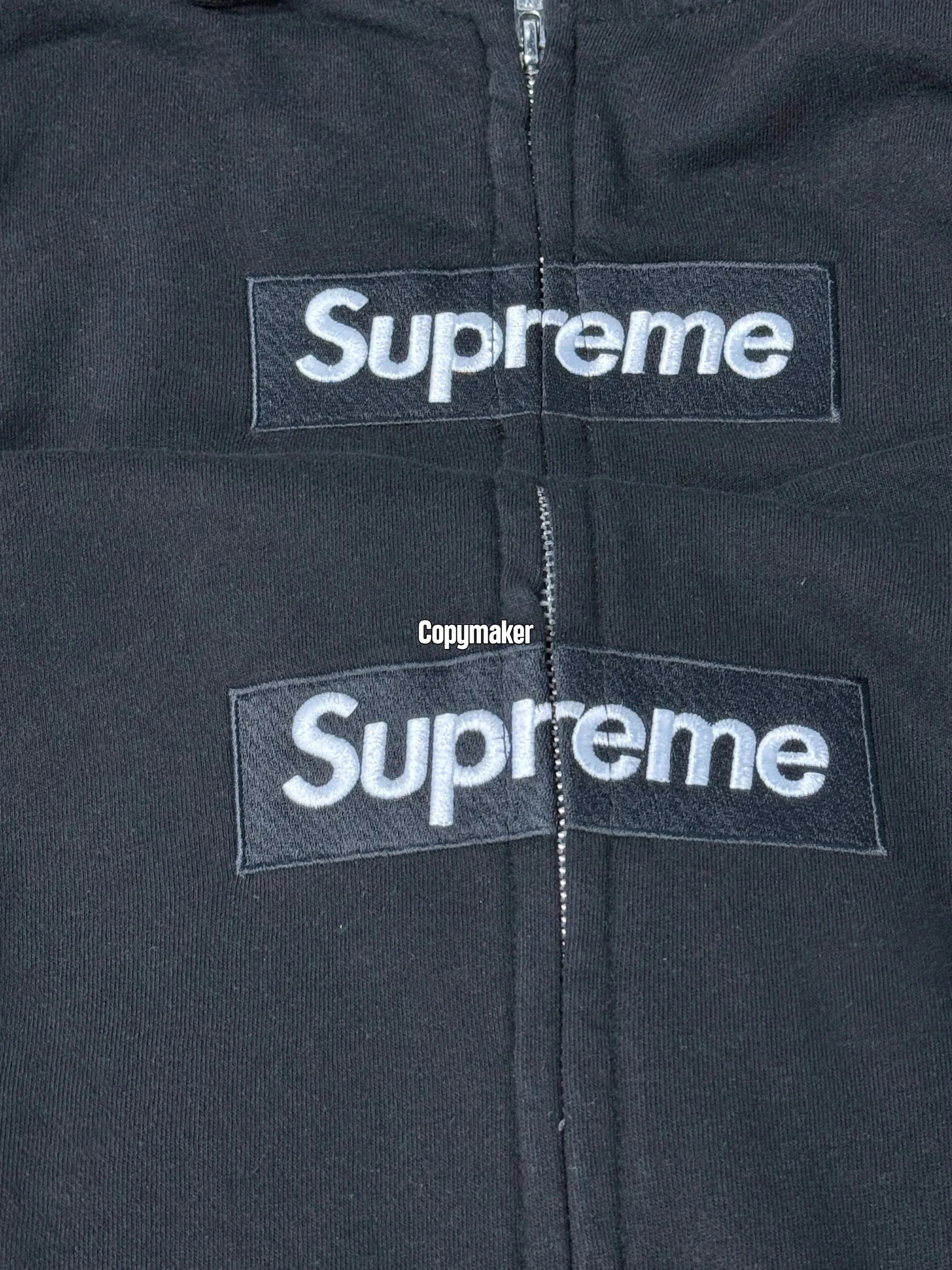 【618新品】Sup x MM6 Maison Margiela SS26 聯名 BoxLogo 拉鍊夾克連帽外套 黑色/深藍