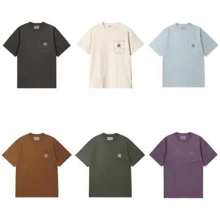 【預售】Carhartt WIP 26SS S/S Work Pocket T-shirt 卡哈特 水洗明線口袋短袖T恤  簡約素色 六色