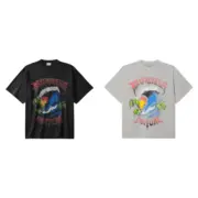 【618新品】巴黎 BLC 26SS Holiday系列 VINTAGE SURFER  短袖T恤 黑色/灰色