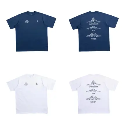 【預售】On x BEAMS x Rei Co-op 三方聯名 胸前小logo 後背山峰印花 短袖T恤 藏青/白色