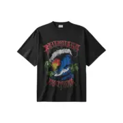 【618新品】巴黎 BLC 26SS Holiday系列 VINTAGE SURFER  短袖T恤 黑色/灰色：圖片 2
