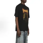 【預售】巴黎 BLC 26SS SACRE-COEUR T-shirt 殿堂城堡 開裂印花 短袖T恤 黑色：圖片 2