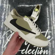 【現貨】Travis Scott x Air Jordan 1 Low Golf 聯名 麂皮鴛鴦 白橄欖綠 倒鉤6.0 AJ1：圖片 3
