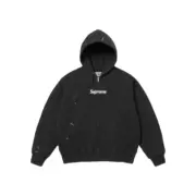 【618新品】Sup x MM6 Maison Margiela SS26 聯名 BoxLogo 拉鍊夾克連帽外套 黑色/深藍：圖片 3