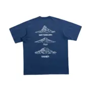 【預售】On x BEAMS x Rei Co-op 三方聯名 胸前小logo 後背山峰印花 短袖T恤 藏青/白色：圖片 5