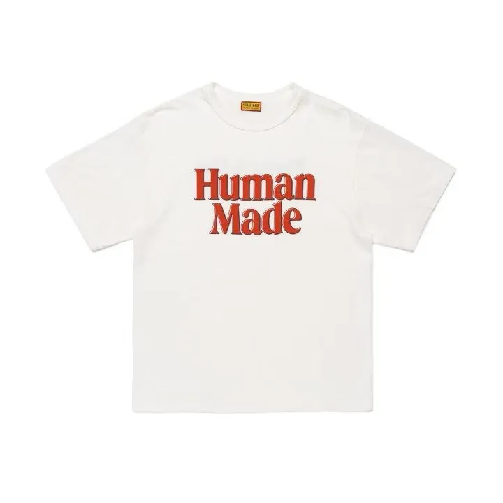 【預售】Human Made 26SS 胸前後背字母印花 竹節棉 短袖T恤 黑/白