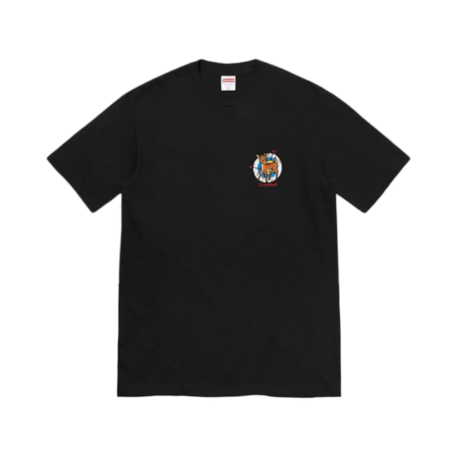【預售】Sup SS22 WEEK 1 Deer Tee 小鹿斑比箭靶卡通 圖像印花 短袖T恤 黑/白