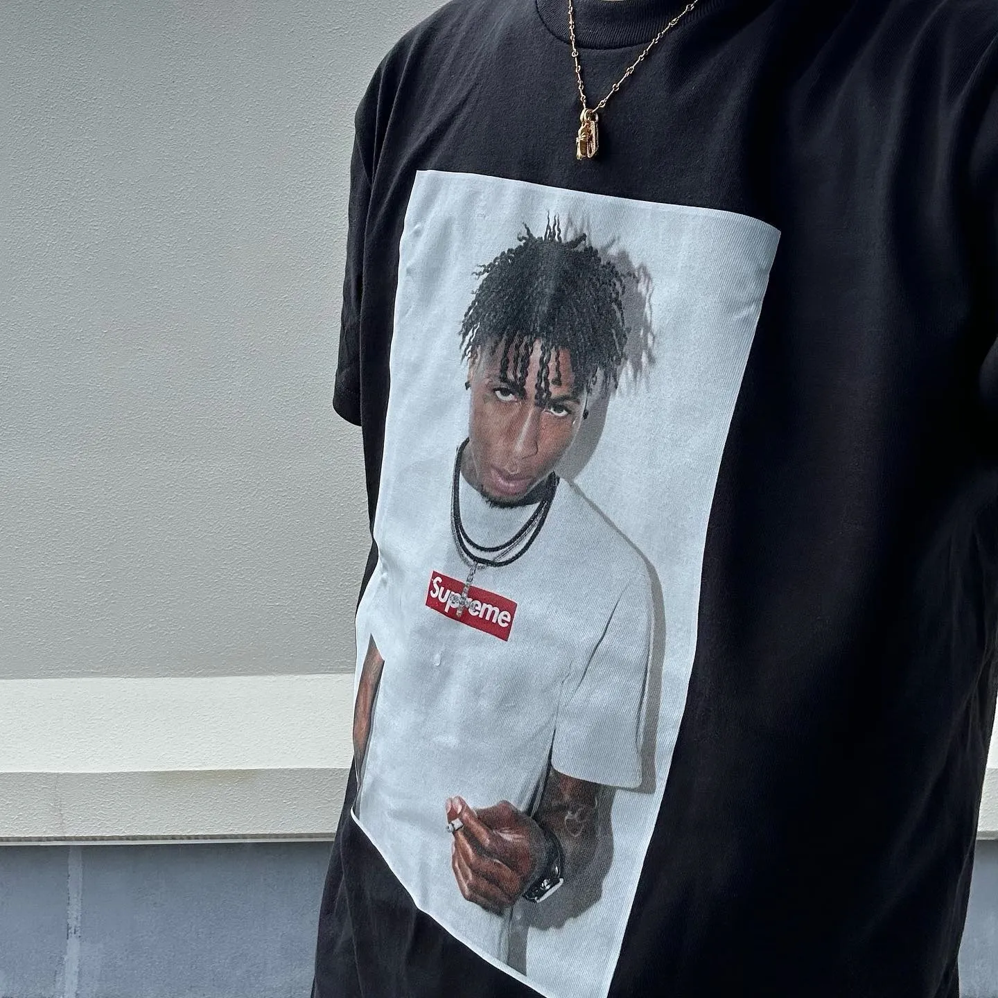 Sup 23FW NBA YOUNGBOY PHOTO TEE 相片人物印花 圆領短袖T恤