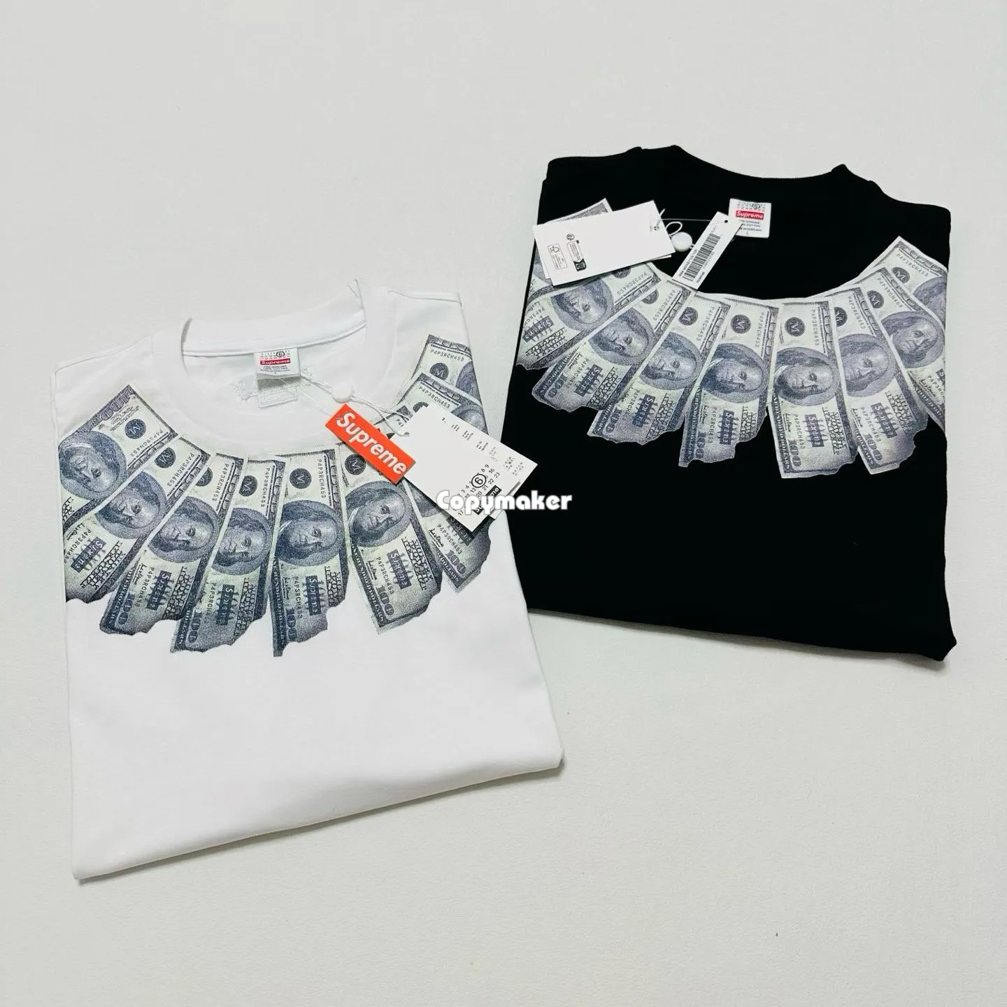 【預售】Sup × MM6 Maison Margiela SS26 WEEK4 聯名款 美金鈔票短袖T恤 黑/白 馬吉拉