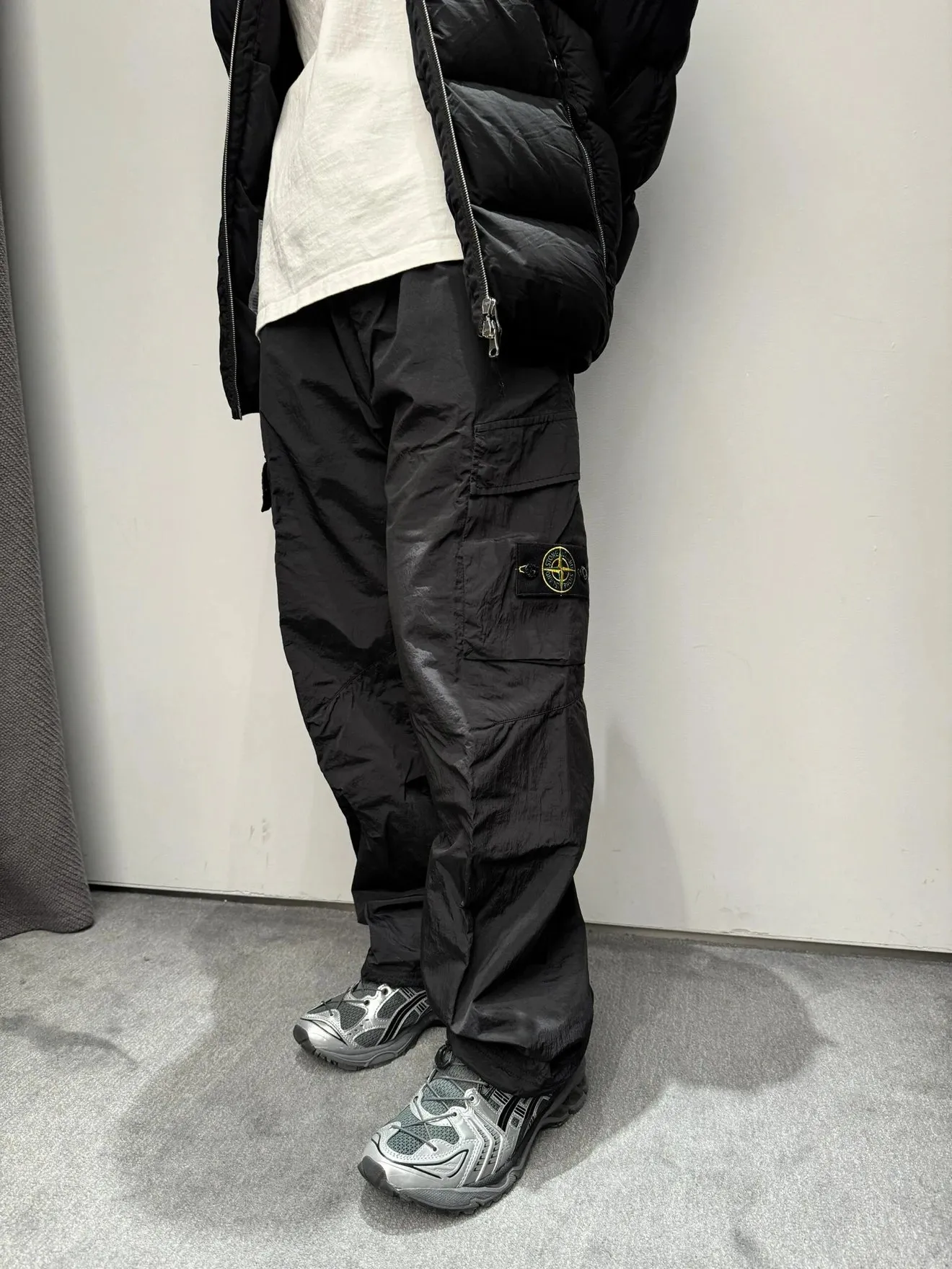 【預售】【過驗】STONE ISLAND 26SS 斜紋棉機能工裝褲長褲直筒 黑色