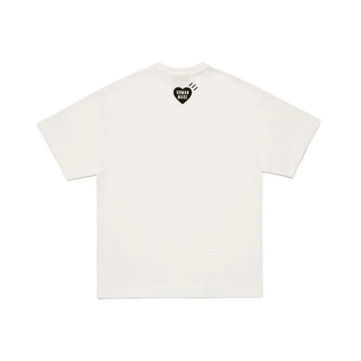 【預售】Human Made x KAWS 26SS 胸前愛心印花 竹節棉 短袖T恤 黑/白