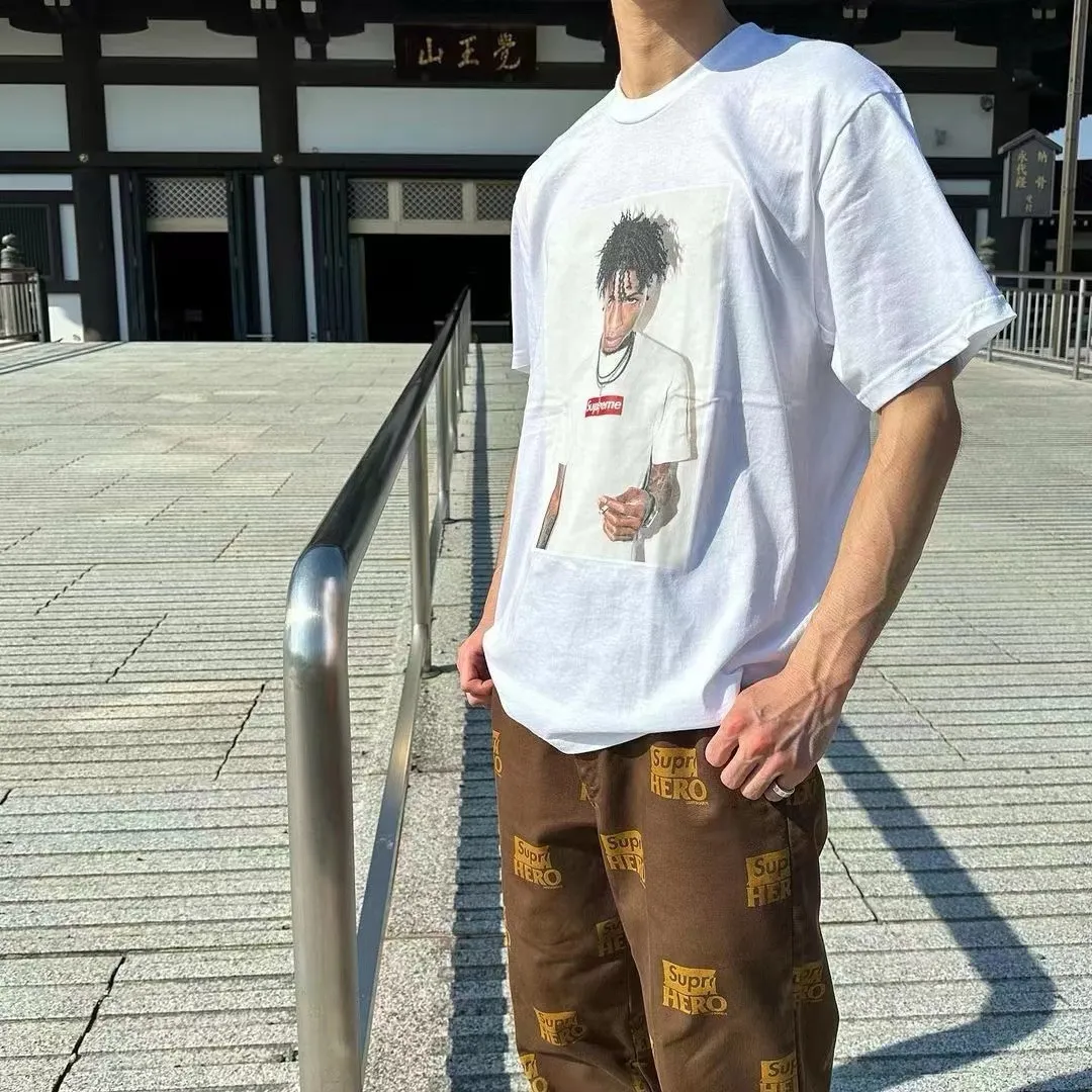 Sup 23FW NBA YOUNGBOY PHOTO TEE 相片人物印花 圆領短袖T恤