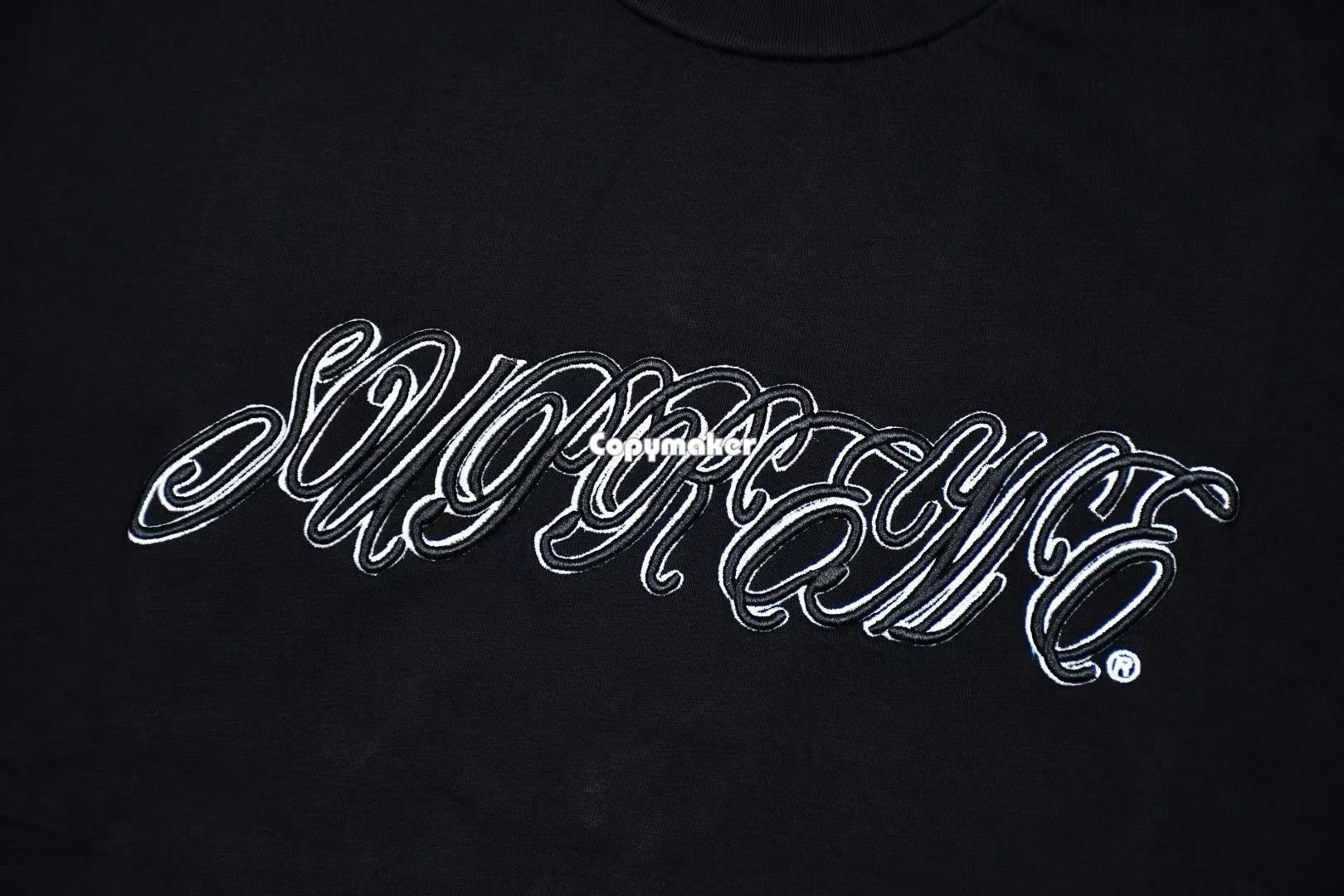 【預售】Sup SS26 WEEK8 Raised Script S/S Top 草寫logo刺繡 短袖T恤 黑/白
