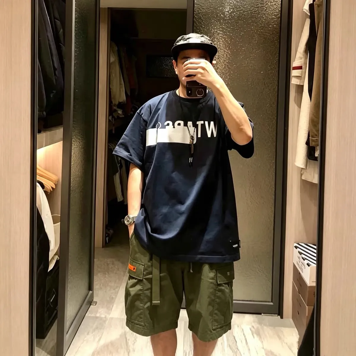 【預售】WTAPS 26SS 日系 CARGO 多口袋工裝短褲軍事風休閒褲短褲 軍綠色