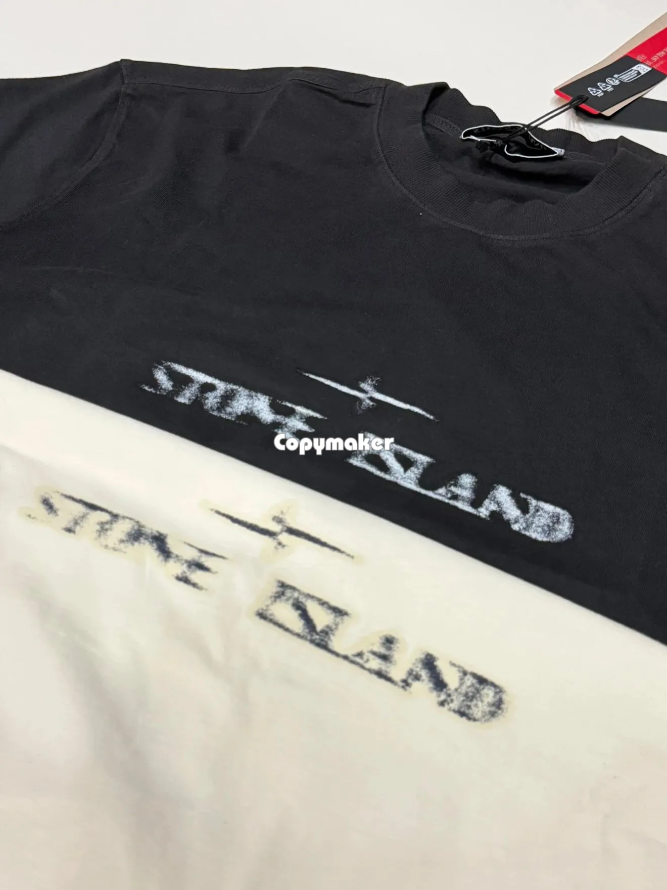 【預售】【過驗】STONE ISLAND 26SS 石頭島 馬年限定 模糊字母logo 短袖T恤短袖 黑色/米色