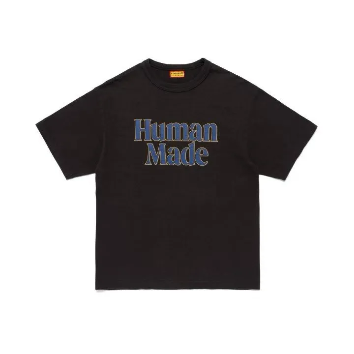 【預售】Human Made 26SS 胸前後背字母印花 竹節棉 短袖T恤 黑/白