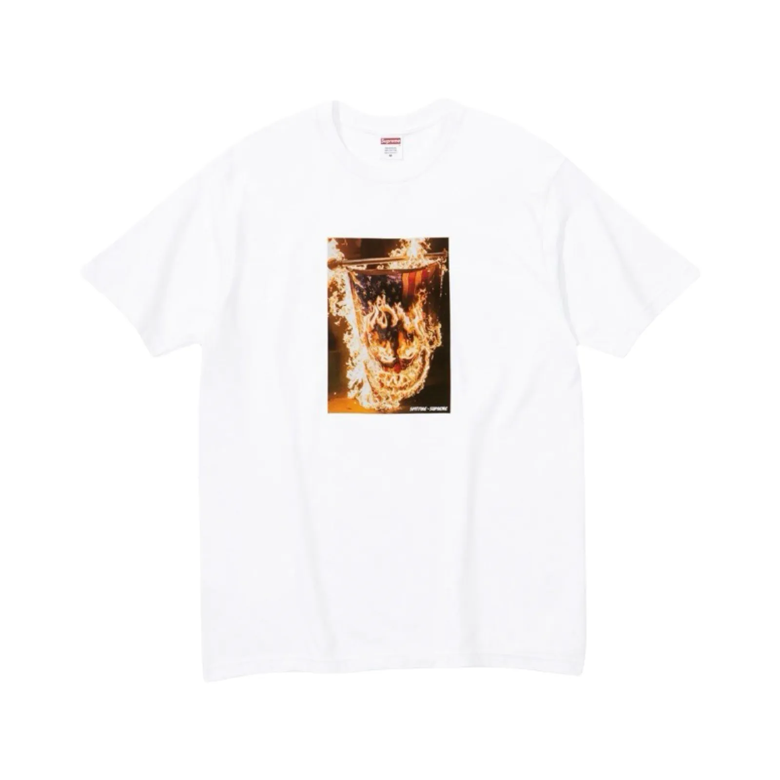 【預售】Sup Spitfire 聯名款 SS26 WEEK17 Flag Tee 笑臉火焰燃燒美國國旗 短袖T恤 黑/白