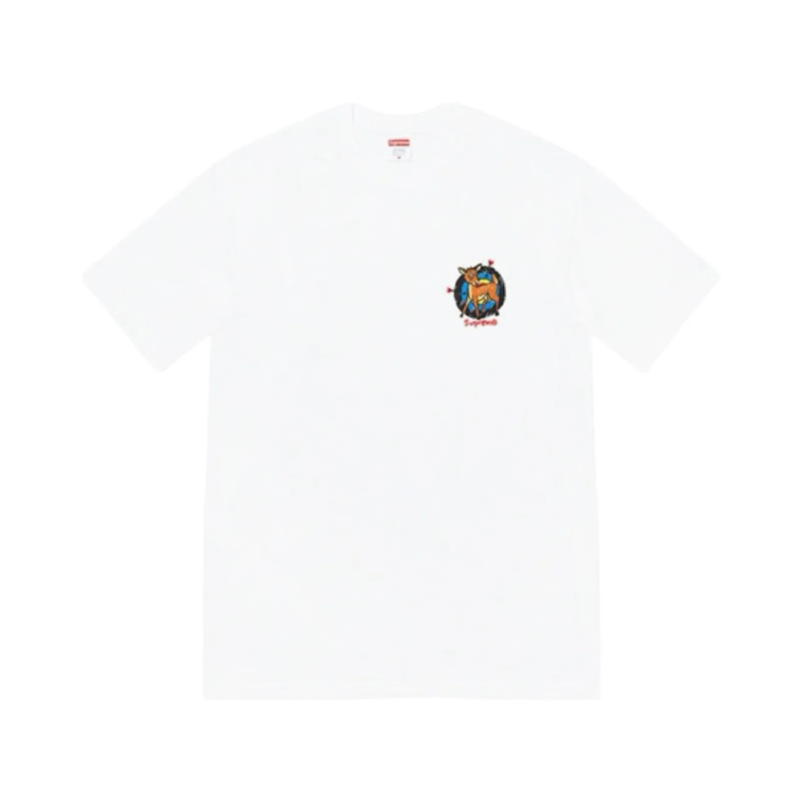 【預售】Sup SS22 WEEK 1 Deer Tee 小鹿斑比箭靶卡通 圖像印花 短袖T恤 黑/白