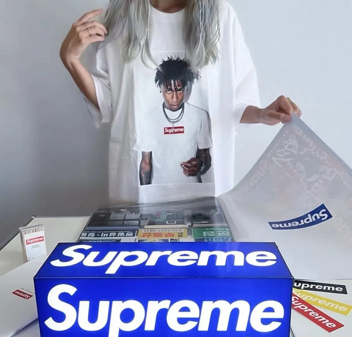 Sup 23FW NBA YOUNGBOY PHOTO TEE 相片人物印花 圆領短袖T恤