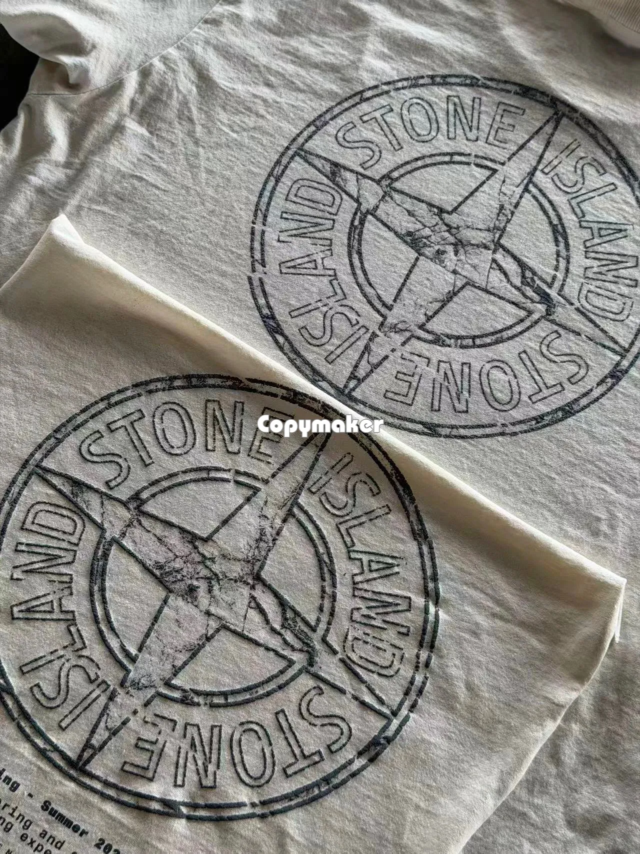 【預售】【過驗】STONE ISLAND 26SS 石頭島 胸口小字後背大羅盤印花 短袖T恤短袖 黑色/米色