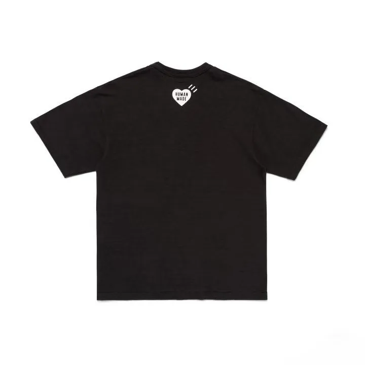 【預售】Human Made x KAWS 26SS 胸前愛心印花 竹節棉 短袖T恤 黑/白