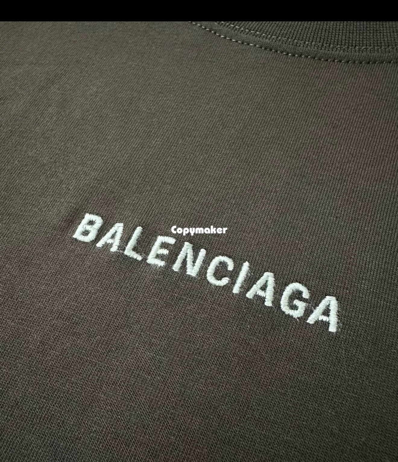 【預售】巴黎 BLC 26SS 胸前刺繡字母 後背大logo 簡約素色 短袖T恤 棕色