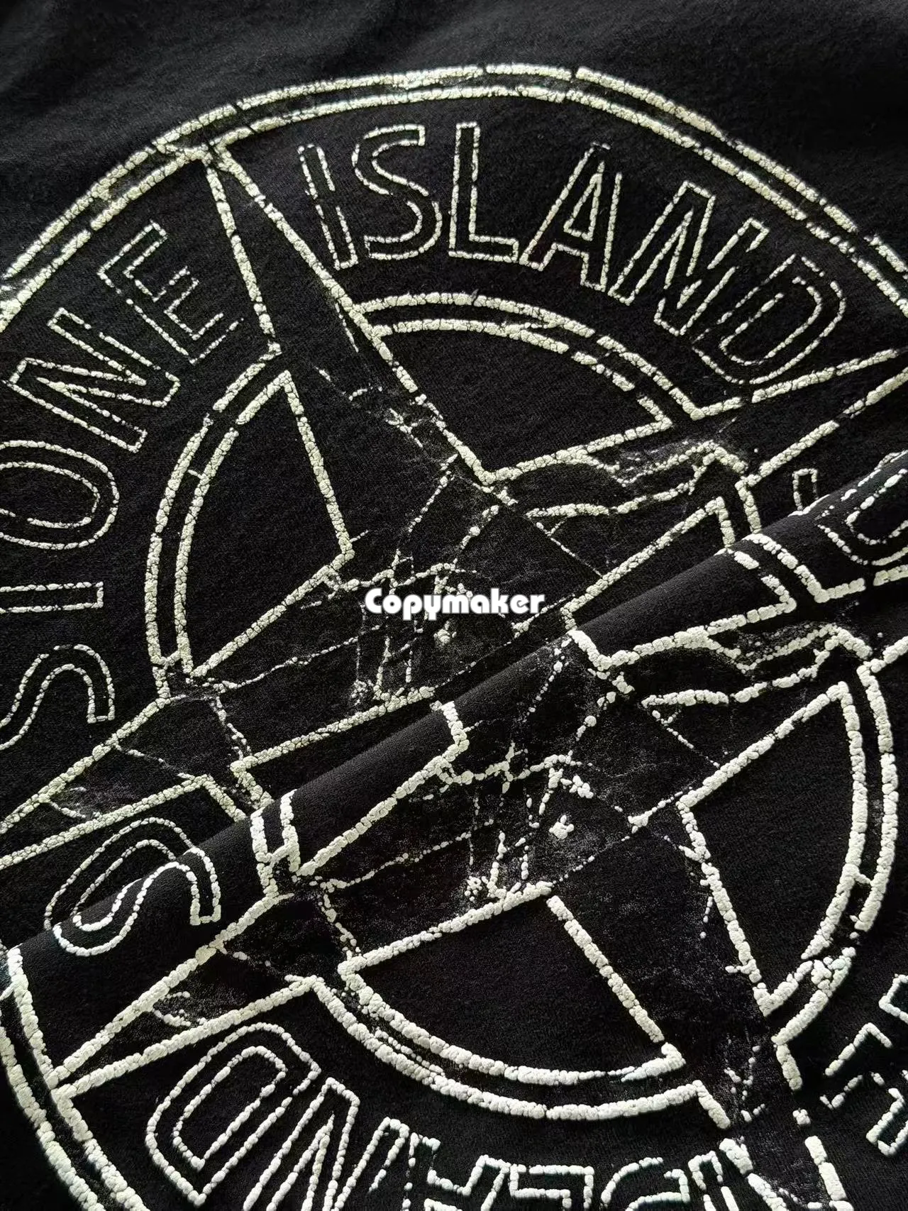 【預售】【過驗】STONE ISLAND 26SS 石頭島 胸口小字後背大羅盤印花 短袖T恤短袖 黑色/米色