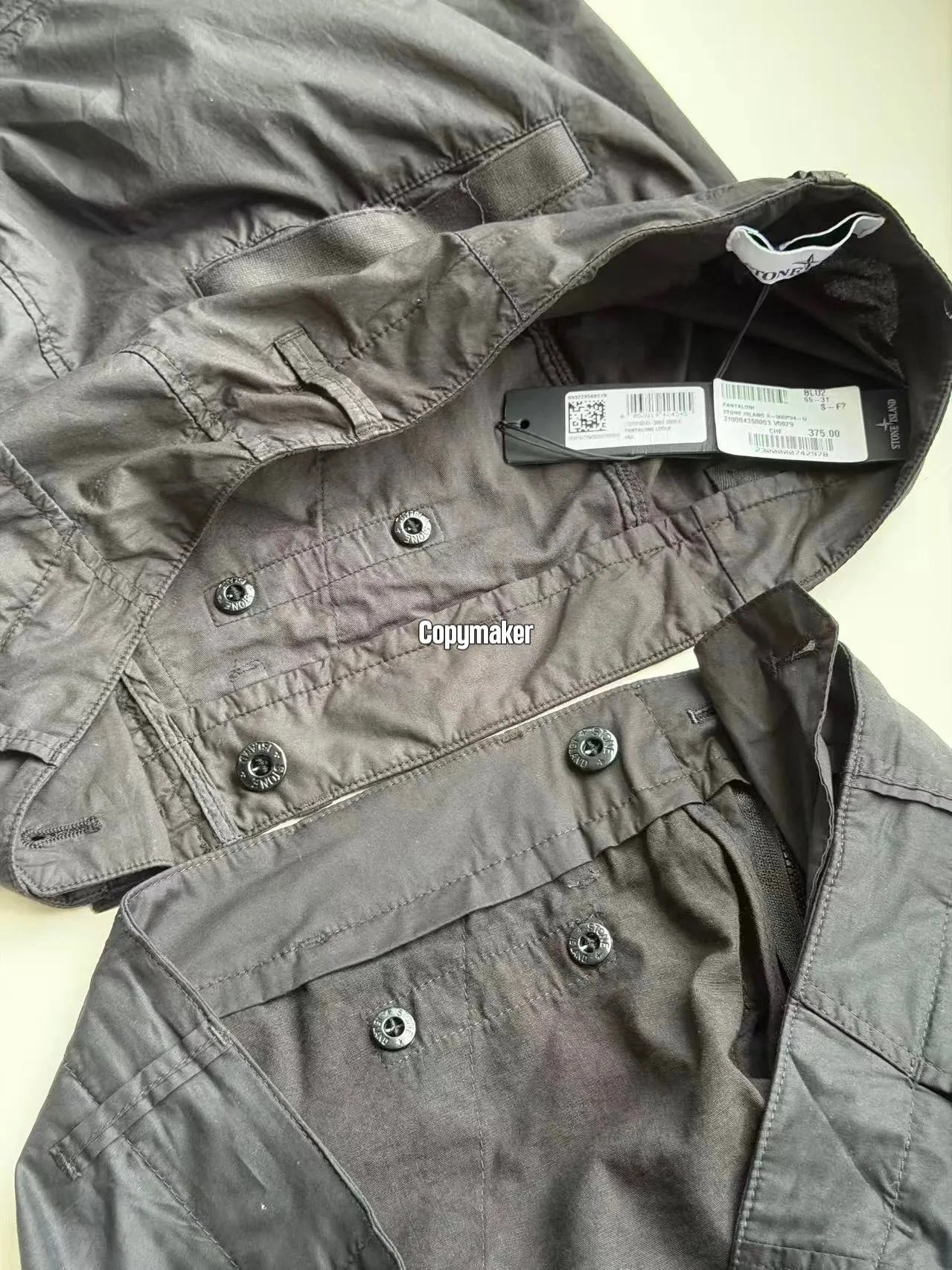 【預售】【過驗】STONE ISLAND 26SS 斜紋棉機能工裝褲長褲直筒 黑色