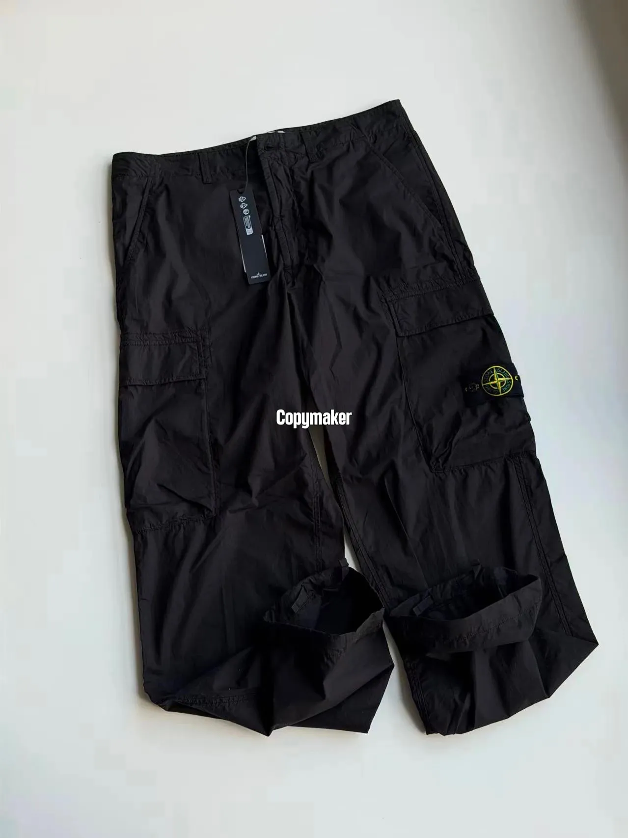 【預售】【過驗】STONE ISLAND 26SS 斜紋棉機能工裝褲長褲直筒 黑色