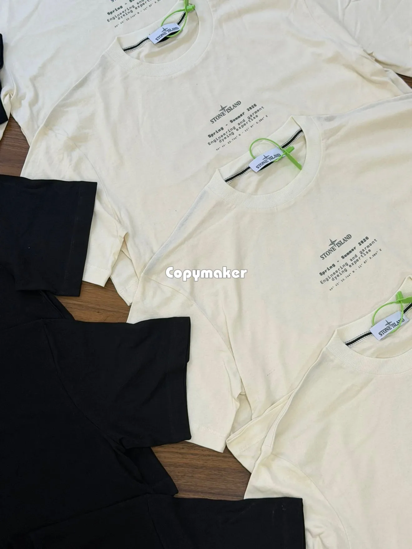 【預售】【過驗】STONE ISLAND 26SS 石頭島 胸口小字後背大羅盤印花 短袖T恤短袖 黑色/米色