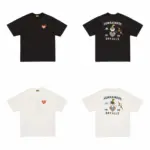 【預售】Human Made 26SS 胸前愛心 後背鴨子字母印花 竹節棉 短袖T恤 黑/白